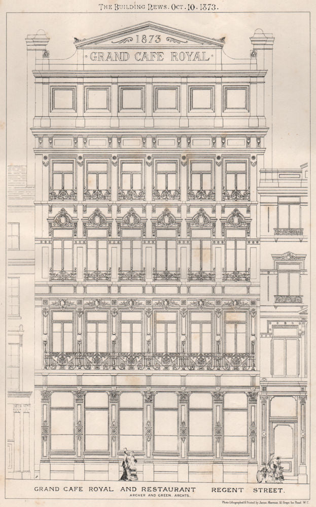 Grand Cafe Royal & Restaurant, Regent Street; Archer & Green, Architects 1873